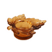 Gisela Graham Dark Amber Glass Maple Leaf T-Lite Holder