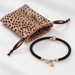 Black A-Z Initial Charm Heart Adjustable Cord Bracelet
