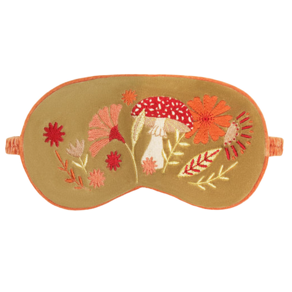 Powder Luxury Lavender Velvet Eye Mask - Tranquil Toadstool, Sage