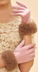 Powder Bettina Faux Suede Gloves - Petal & Teddy