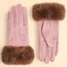 Powder Bettina Faux Suede Gloves - Petal & Teddy