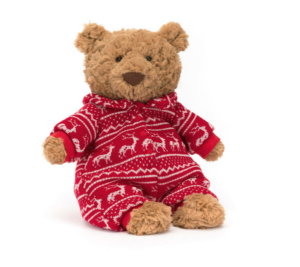 Jellycat Bartholomew Bear Winter Pyjamas