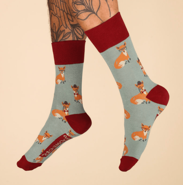 Powder Men's Esteemed Fox Socks - Ice