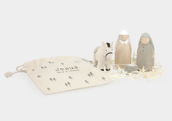 East of India Bag Nativity Set - Jesus, Mary & Joseph