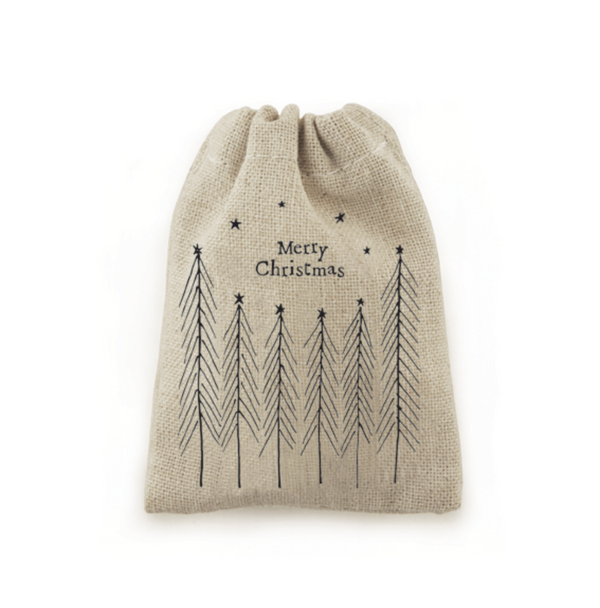 East of India Small Drawstring Bag - Merry Christmas