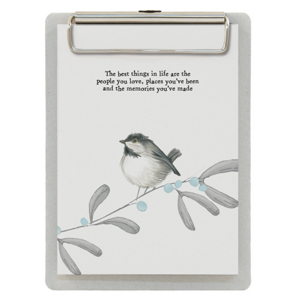 East of India Bird Hanging Note Pad - Best Things In Life - Coal Tit