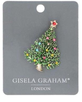 Gisela Graham Christmas Diamante/Metal Brooch