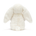 White plush bunny toy on a white background