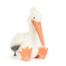 Plush pelican toy on a white background