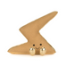 Gold lightning bolt-shaped plush toy with a smiling face on a white background