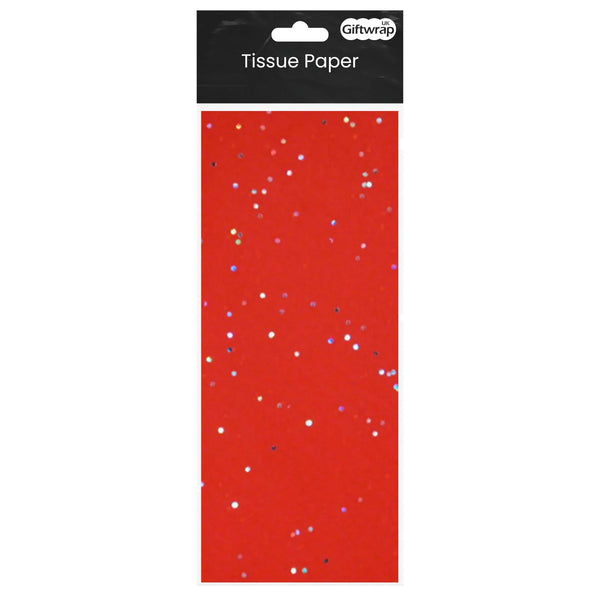 Tissue Paper - Red Glitter Gemstone