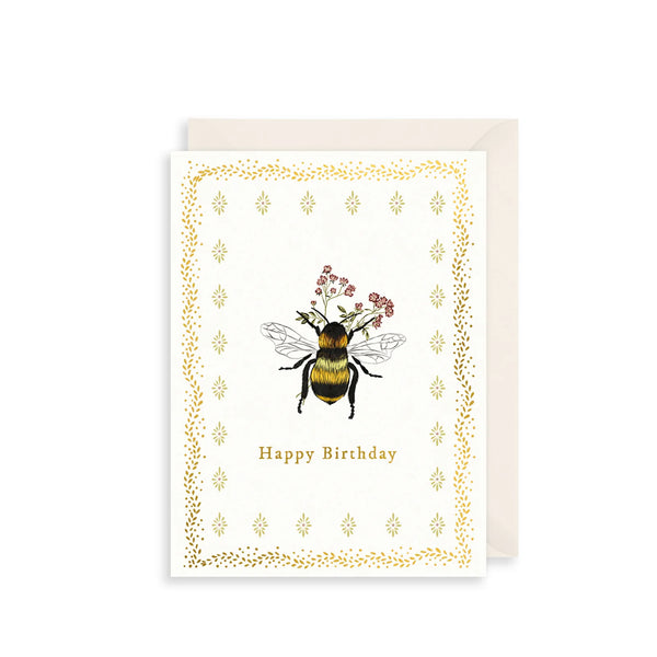 The Art File Golden Bee Greetings Card
