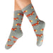 Powder Fuzzy Socks - Mini Foxes, Ice