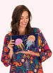 Powder Velvet Zip Pouch - Jolly Jellies - Navy