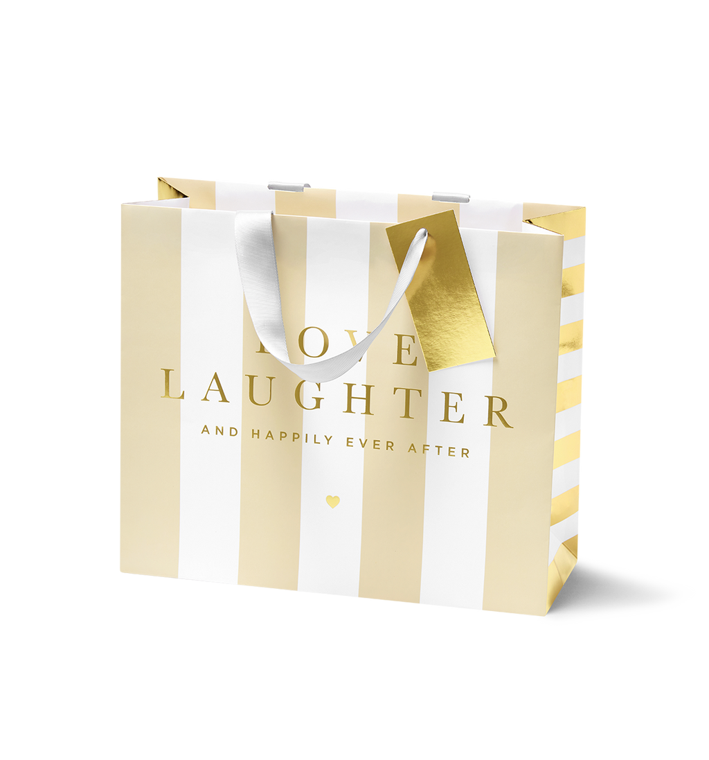 Lagom Design Love Laughter and Happily Ever After Medium Gift Bag