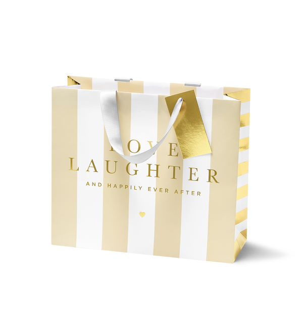 Lagom Design Love Laughter and Happily Ever After Medium Gift Bag