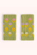 Powder Ladies Willow Ditsy Flower Wrist Warmers, Sage