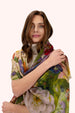 Powder Wool Wrap Scarf - Autumn Posy, Cream