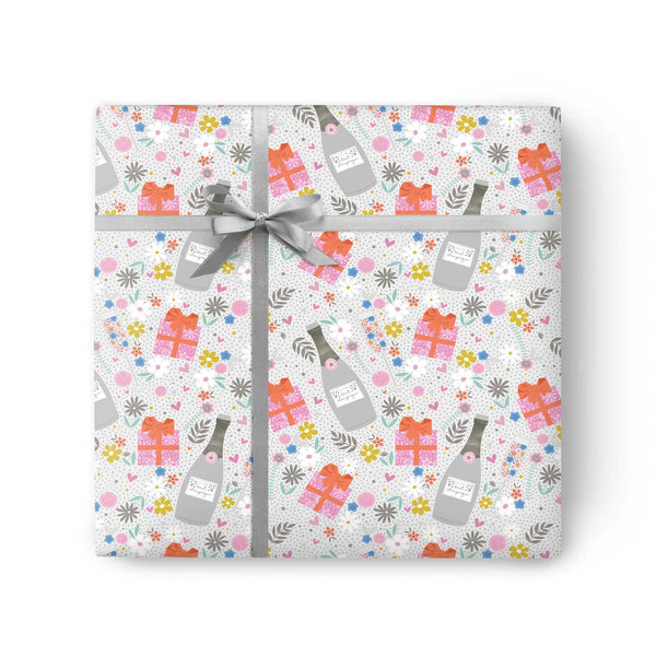 Whistlefish Champagne Present Wrapping Paper