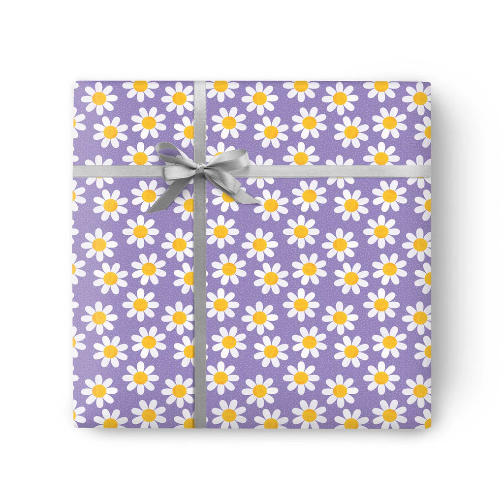 Whistlefish Purple Daisy Wrapping Paper