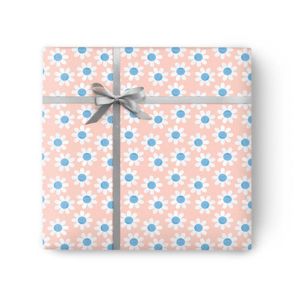 Whistlefish Peachfuzz Daisy Wrapping Paper