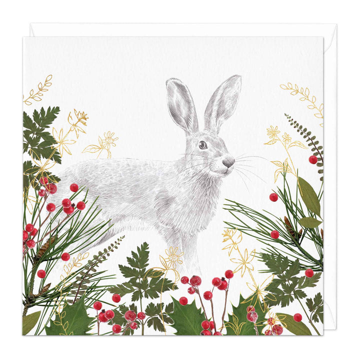 Whistlefish Pencil Rabbit Christmas Card