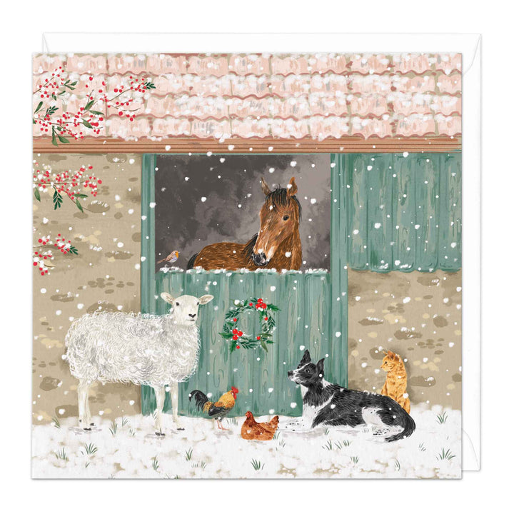 Whistlefish Farm Stable Christmas Card