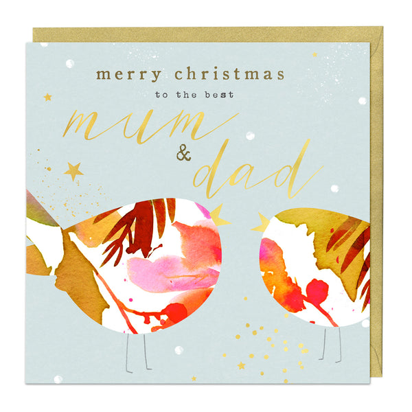 Whistlefish To The Best Mum & Dad Christmas Card