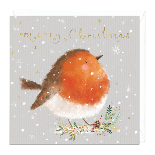 Whistlefish Robin Merry Christmas Card