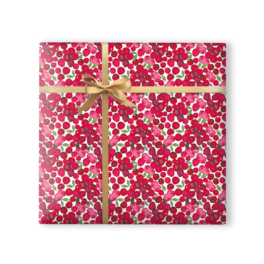 Whistlefish Red Berries Christmas Wrapping Paper