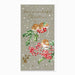 Christmas card with hedgehogs and holly berries on a gray background