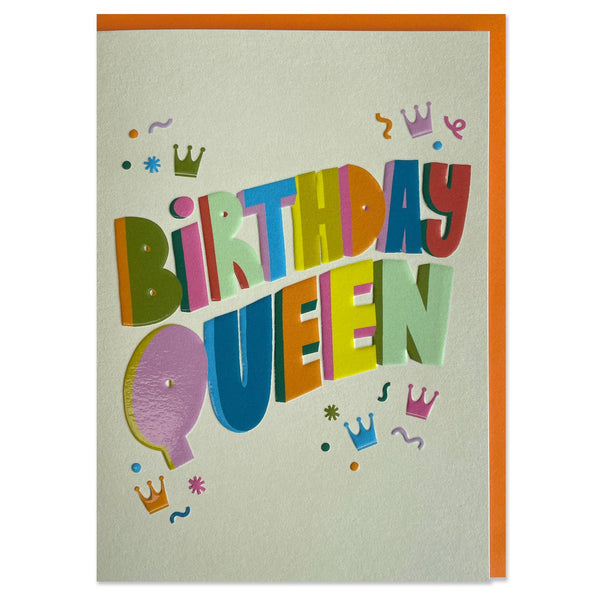 Raspberry Blossom Birthday Queen Card
