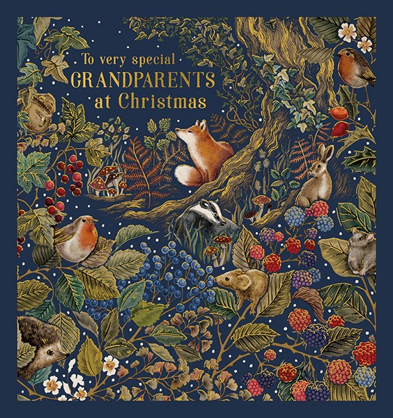 The Art File Grandparents Secret Garden Christmas Card