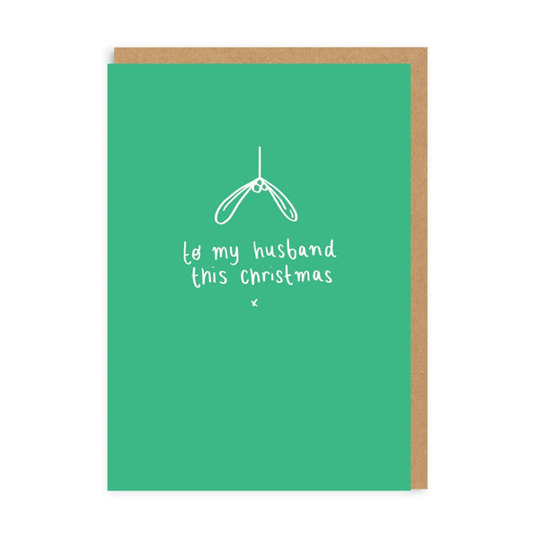 Ohh Deer Mistletoe Husband Christmas Card