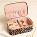 Lisa Angel Leopard Print Velvet Rectangular Travel Jewellery Case