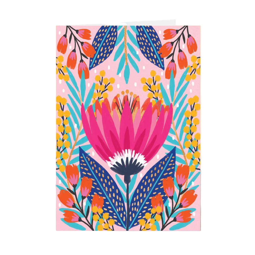 The London Stuido Arty Bright Floral Birthday Card