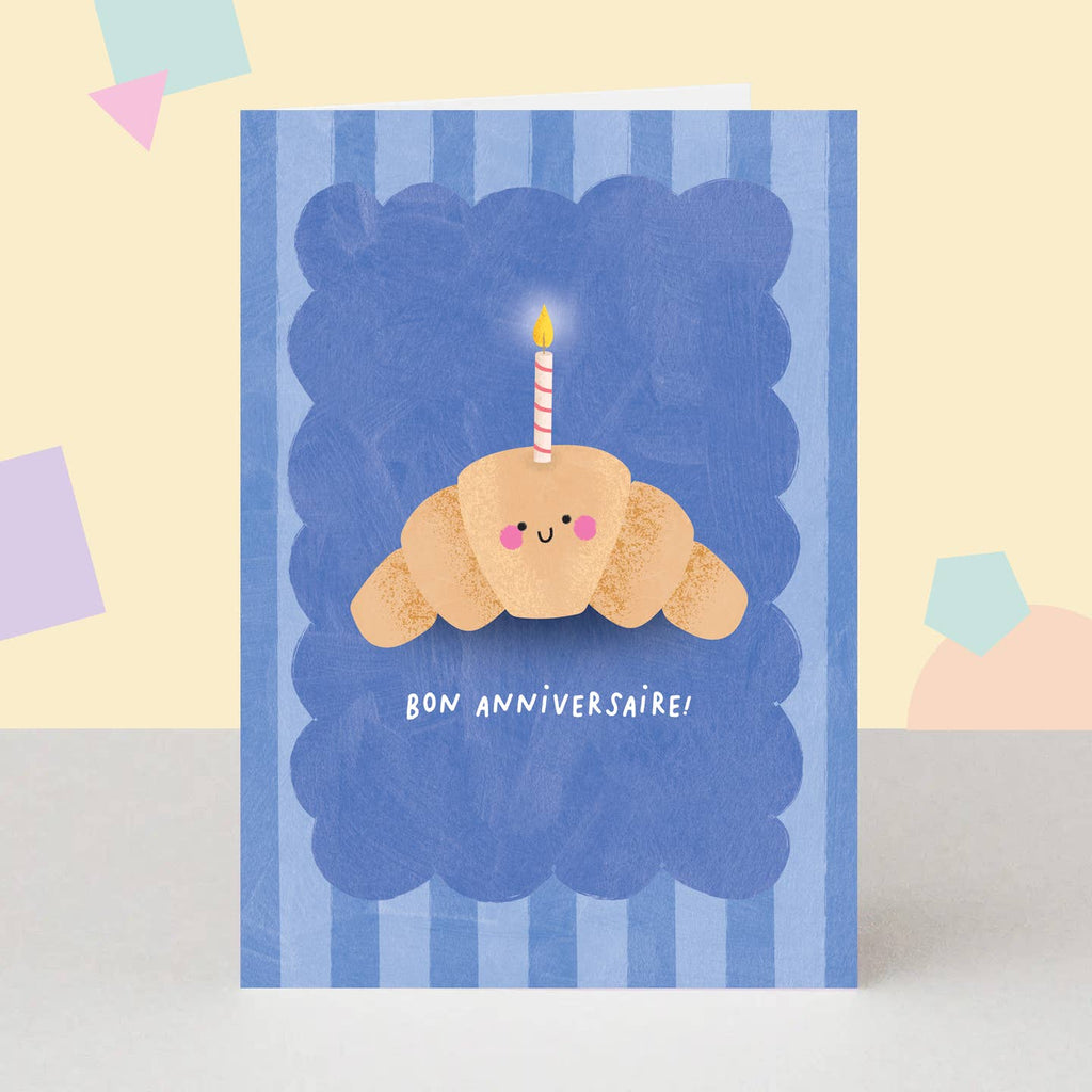 The London Studio Cute Croissant Birthday Card