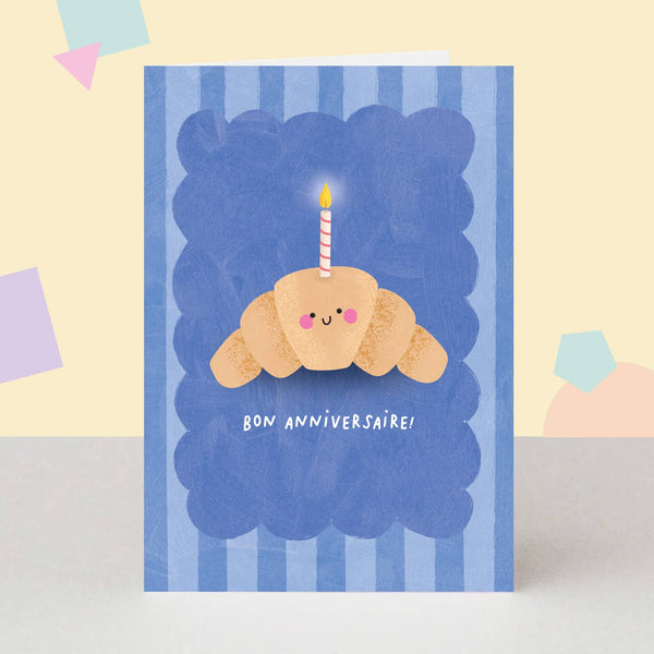 The London Studio Cute Croissant Birthday Card