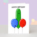 The London Studio Funny Balloons Birthday Card