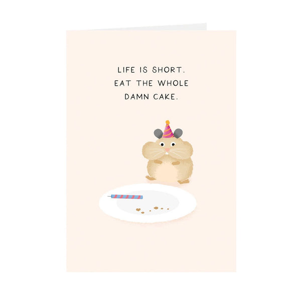 The London Stuido Funny Hamster Birthday Card