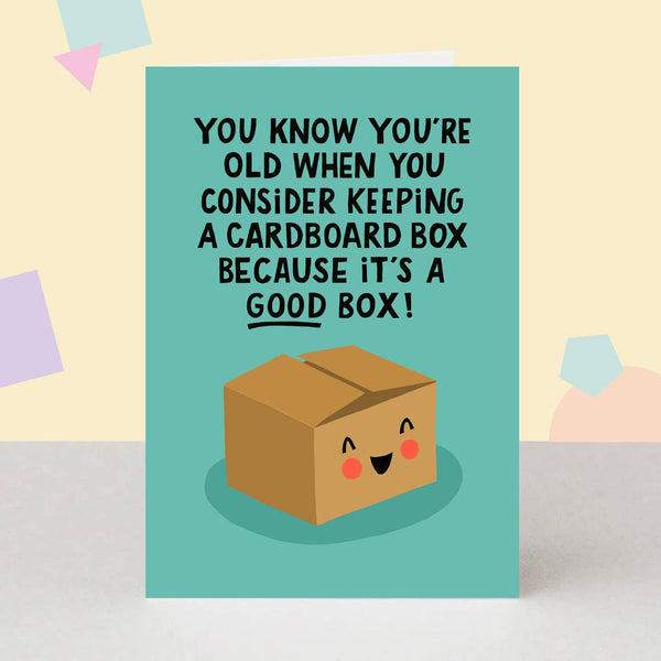 The London Studio Funny Keeping Boxes Birthday Card