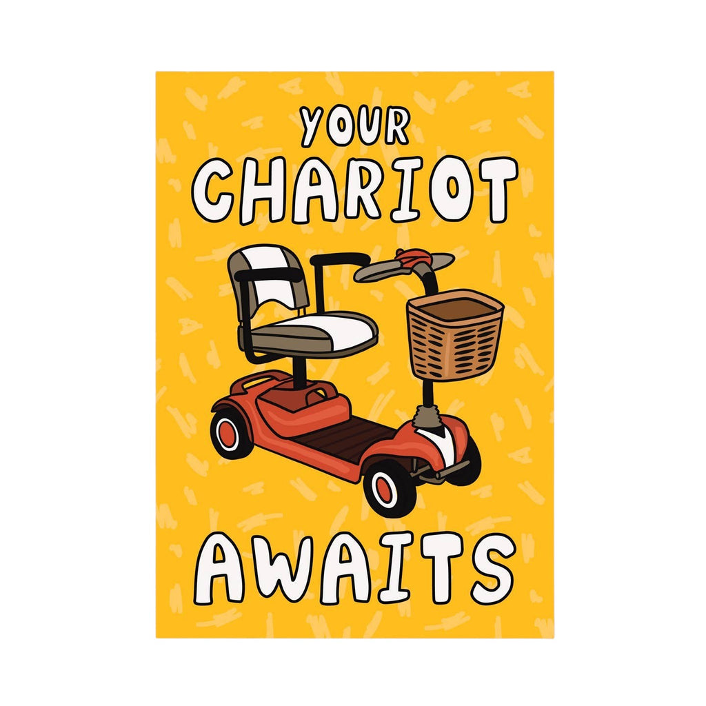 The London Studio Funny Mobility Scooter Birthday Card