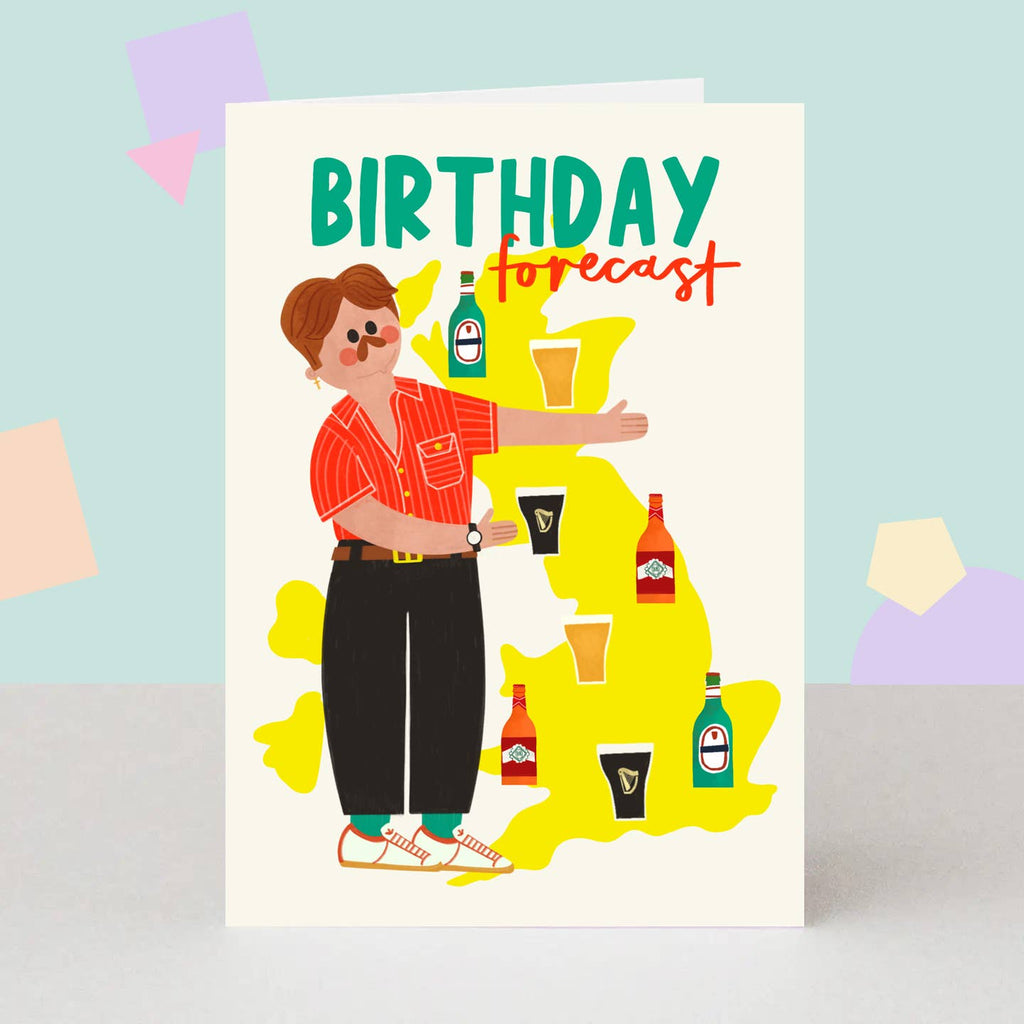 The London Studio Funny Weather Forecast Birthday Card