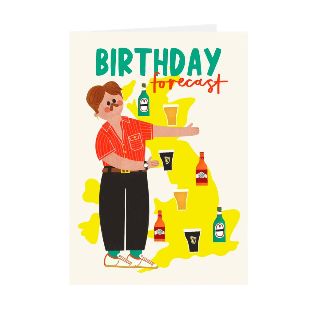 The London Studio Funny Weather Forecast Birthday Card