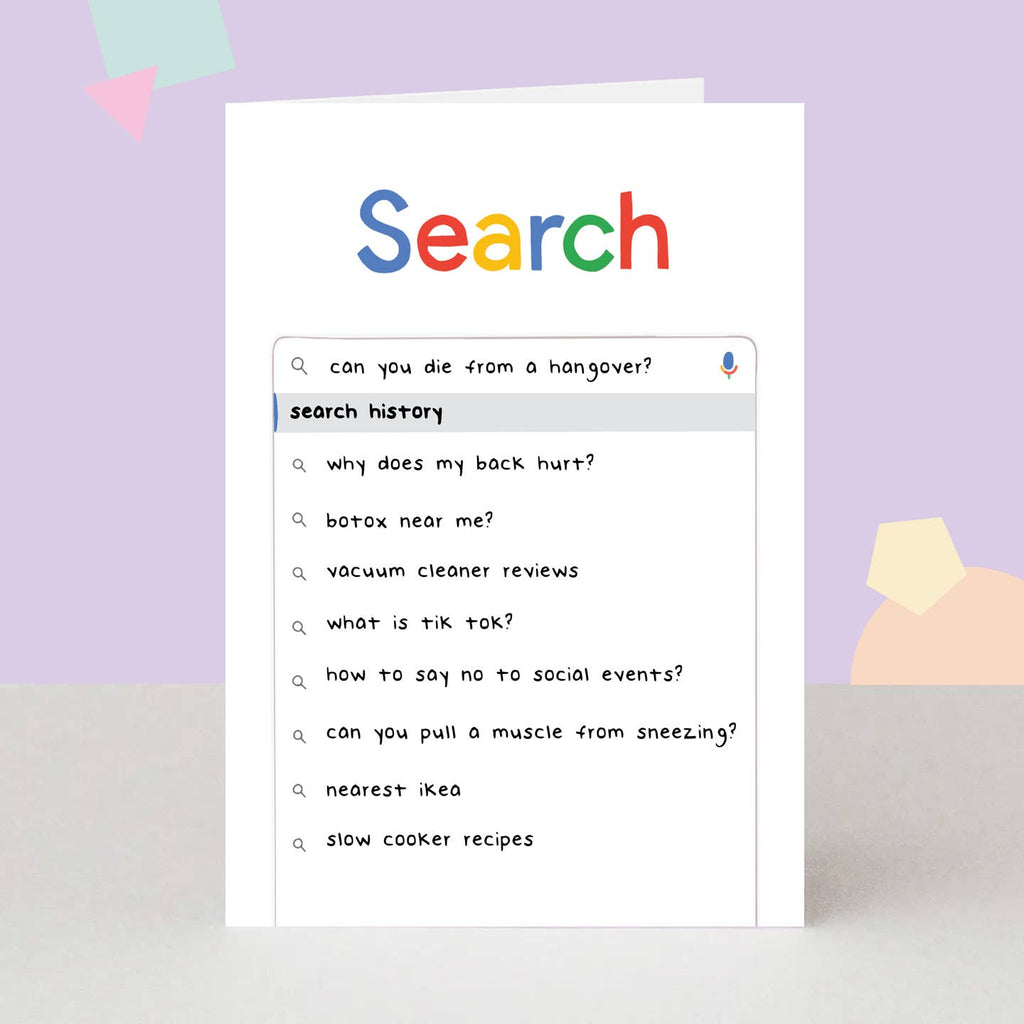 The London Studio Funny Web Search Birthday Card