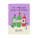 The London Studio Funny Wine Rhymes Birthday Card