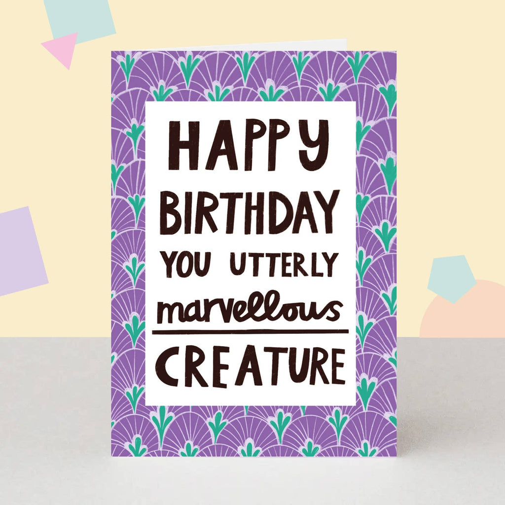 The London Studio Marvellous Creature Greeting Birthday Card