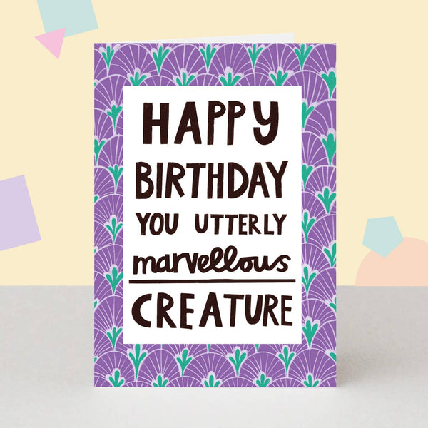 The London Studio Marvellous Creature Greeting Birthday Card