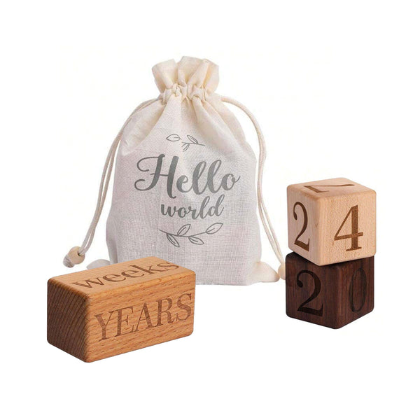 Wooden Milestone Photo Props for Baby & Toddler