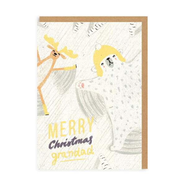 Ohh Deer Grandad Snow Angel Christmas Card